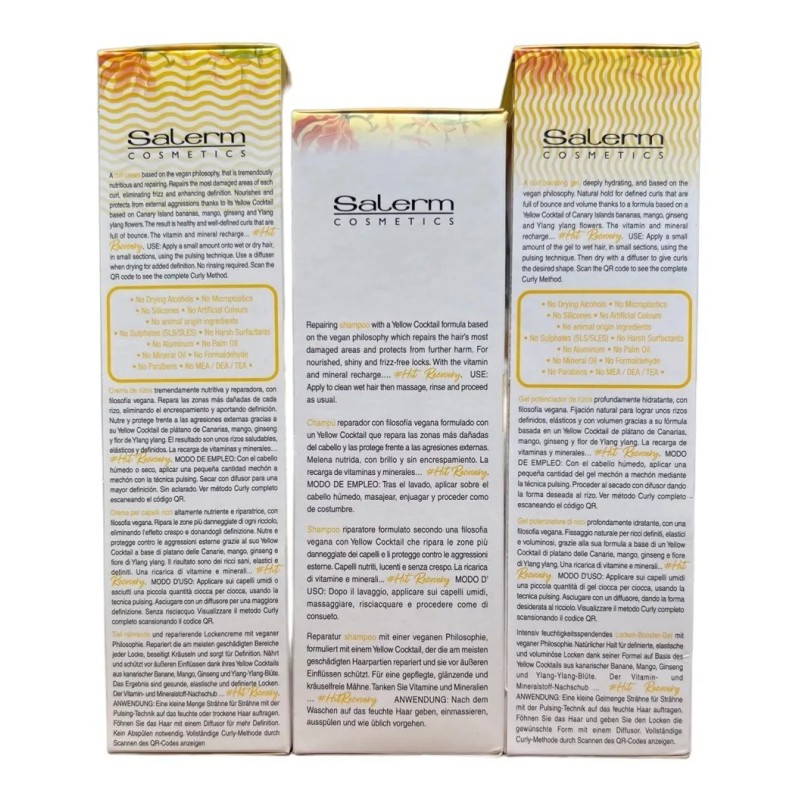 Curly Yellow Shot Shampoo + Curly Booster + Curly Cream