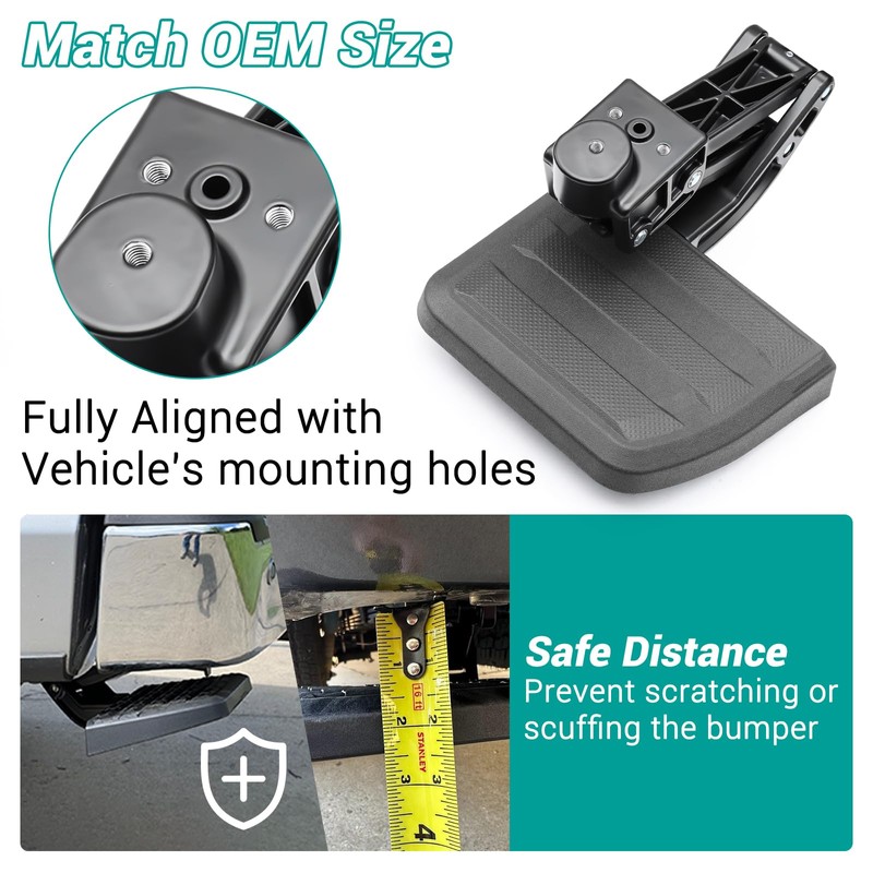 Keriolee Rear Bed Step Bumper Bedstep Fit for 2024-2025 Toyota