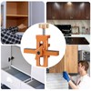 Cabinet Door Installation Jig, 2-in-1 Mounting Tool with Adjustable Positioner,