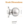 Probrico Dummy Door Knobs Brushed Nickel Single Inactive Ball Knobs