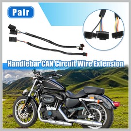 RATCHROLL 10" Handlebar CAN Bus Circuit Wire Extension Harness for Harley Softail Dynas Electra Glide Road Glide Sportster Handlebar Wire Extension Switch Wiring Harness Car Parts