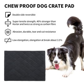 HOMBYS Chew Proof Dog Crate Pad Mat, 28"x47" Indestructible Kennel Pad for Aggressive Chewers, Durable and Water Resistant Teething Puppy Crate Mats for Dogs Cages