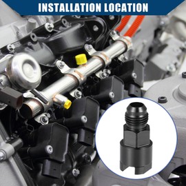 Hihaha Fuel Adapter/for Car/Durable 6AN Male to 5/16" / 2Pcs Black