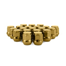 Mishimoto Steel Lug Nuts, M12x1.5, Acorn Seat, 20pc Set, Gold