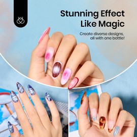 Beetles Nail Blooming Gel, 20ml Large Capacity Hema Free Clear UV LED Blossom Gel Polish for Spreading Effect Marble Natural Stone Watercolor Floral Print Soak off Nail Gel DIY Manicure Gift for Women