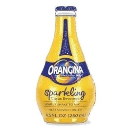 Orangina Sparkling Fruit Drink Made with Real Orange Pulp (8.5oz Glass Bottles (Pack of 12))
