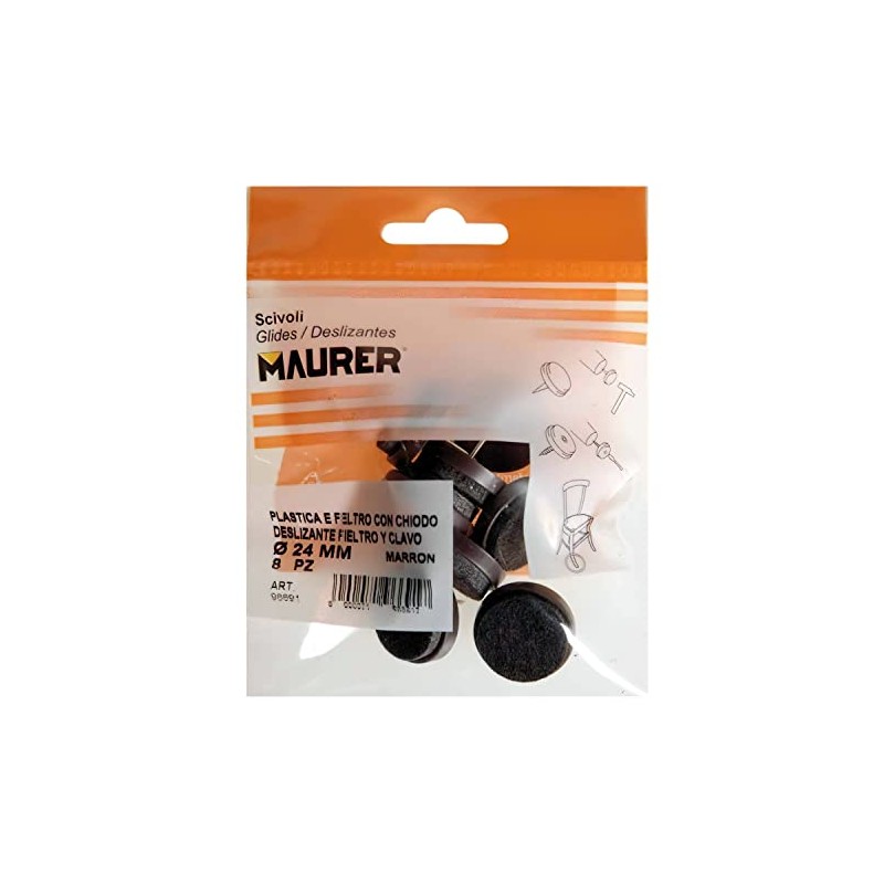 Brick 5130135 DESLIZANTE Maroon with Felt 24 (Pack of 8