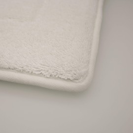 Oliver Brown Terry Memory Foam Bath Rug, 20"x32"/17"x24", White