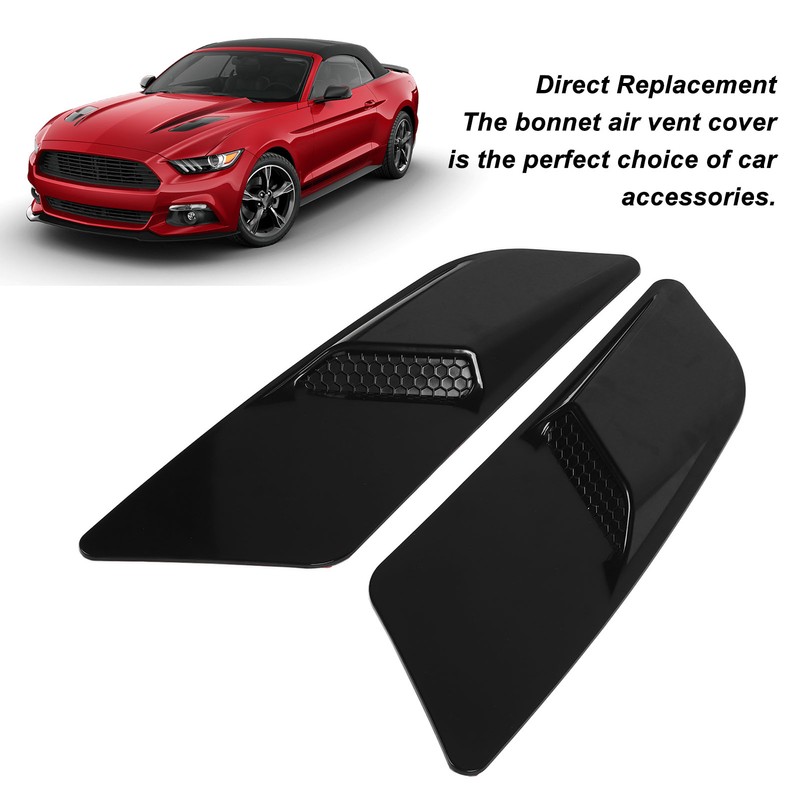 2 Pcs Engine Bonnet Air Vent Cover Front Bonnet Decoration