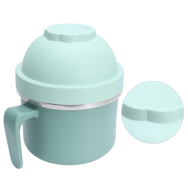Portable Lunch Box Double Layer Thermal Noodle Bowl with Handle