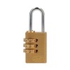 Lock 10CA Candado de combinación programable para maleta, latón, 20
