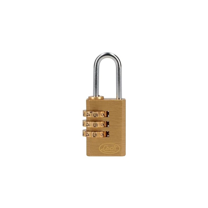 Lock 10CA Candado de combinación programable para maleta, latón, 20