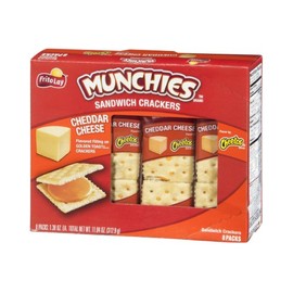 Munchies Sandwich Crackers Cheddar Cheese on Golden Toast Crackers - 8 PK