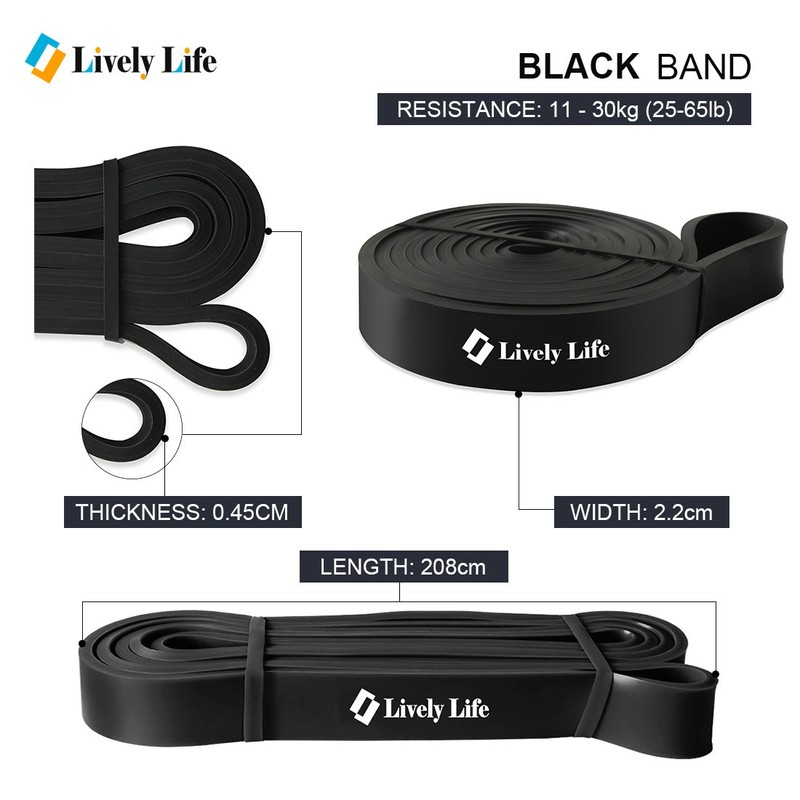 Lively Life Resistance Bands Pull Up, Heavy Fitness Exercise Bands
