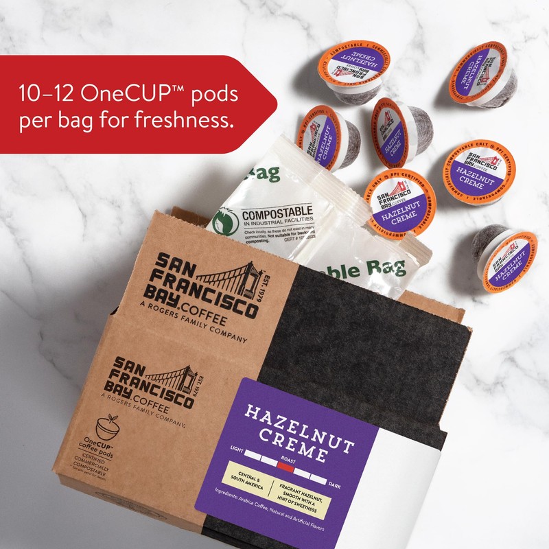 San Francisco Bay Compostable Coffee Pods - Hazelnut Crème (80