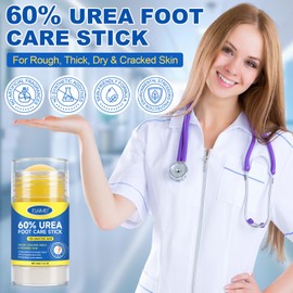 Urea Cream 60 Percent for Feet with 2% Salicylic Acid, Deep Moisturizing Urea Foot Cream for Cracked Heels and Dry Skin, Cracked Heel Repair Cream, Callus for Feet, Knees, and Hands - 2PCS