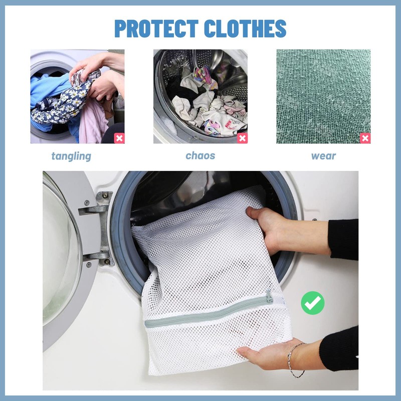 Mesh Laundry Bags, 2pcs Mesh Laundry Bag for Washing Machine,