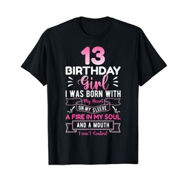 13th Birthday 13 Years Girls Funny Teenager Birthday T-Shirt