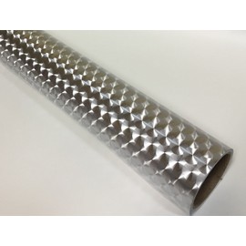 Roll of Engine Turn Sign Vinyl (Large Engine Turn (24 inch x 10 ft), Silver)