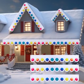 Remagr 3 Pcs Christmas Roof Decorations Xmas Gingerbead Porch Garage Door Window Hanging Banner for Christmas Winter Holiday Party House Decor