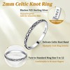 Suplight 2mm Sterling Silver Celtic Knot Eternity Wedding Engagement Band