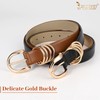 JASGOOD 2 Pack Women's Leather Belts for Jeans Pants Fashion