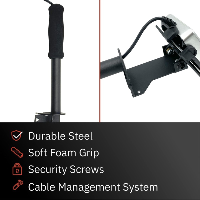 DCCStands Standard Universal Drive-Thru Black Handheld Mount and Bracket for