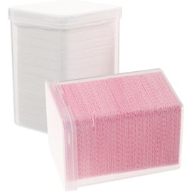 Levemolo Toallitas sin Pelusa Limpieza Profesional y Ligera, 2 Cajas de Tela No Tejida para Extensiones de Pestañas y Uñas de Gel para Salón y Uso Personal