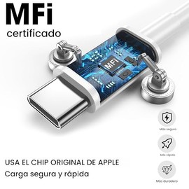 Cable USB C a USB C para Apple, paquete de 3 unidades de 6 pies, cable de carga rápida USBC/Tipo-C de 60W compatible con iPhone 17/16 Pro Max, iPhone 