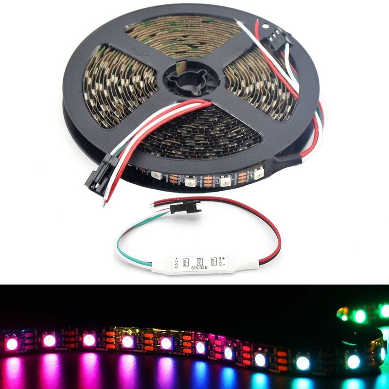 WESIRI WS2812B LED Strip Lights 16.4ft 5M WS2812B 300LEDs Programmable