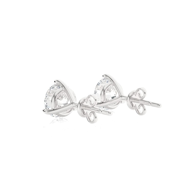 1/4 Carat Diamond Round Stud Earrings for Women in 14k