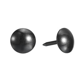 uxcell Upholstery Tacks Nail Pins Furniture, 100Pcs 9x13mm Thumb Tack Pins Assortment Kit Carbon Steel for Home Sofa DIY Decorative Nail Heads Nails, Black