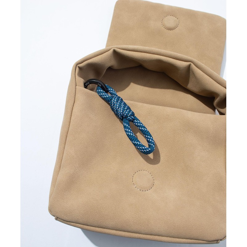 F.C. POUCH/MINI BAG TECH LEATHER SUEDE MINI POUCH, beige