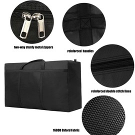 4 Pack 150L Large Moving Boxes Heavy Duty, Extra Large Storage Bags for Clothes,Strong Packing Boxes for Moving House,Duvet,Bedding,Underbed,Blankets