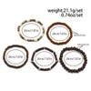 ALRNBY Mens Beaded Bracelet Wooden Bead Bracelet Set Stackable Elastic