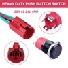 DMWD 16mm Heavy Duty Latching Metal Push Button Switch Waterproof