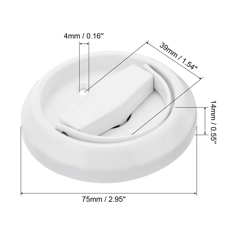 sourcing map Round Pull Ring, 1 Piece 3 Inch Stainless