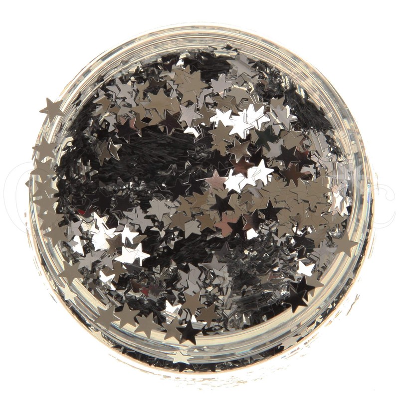 Cosmic Shimmer Glitter Jewels Stars Silver