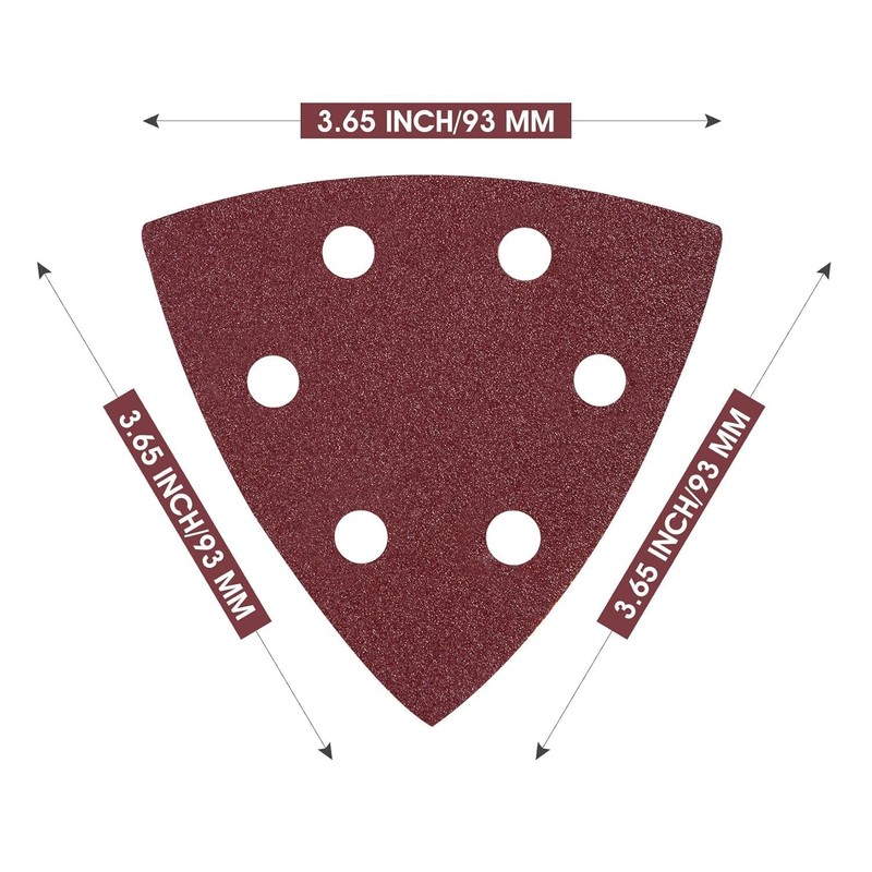Triangle Sanding Pads, 160 Pcs 93 mm Detail Sander Pads
