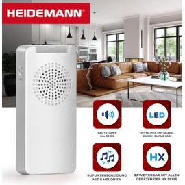 HEIDEMANN Funkgong Komplett-Set with Blitzlicht 70805 HX Walk