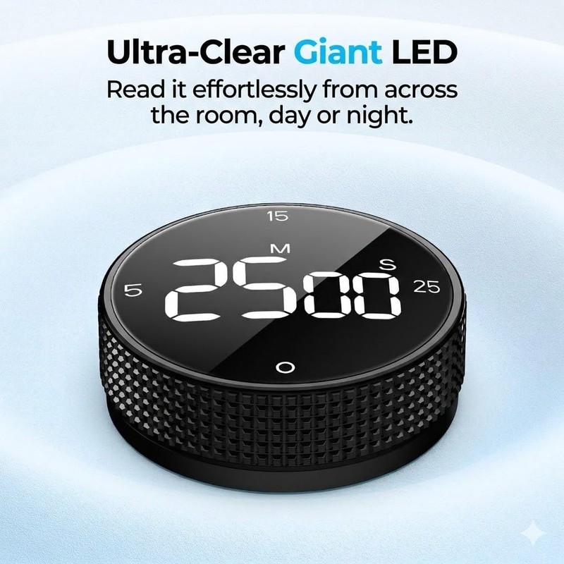 Allbean Magnetic Kitchen Timer for Cooking with Loud Alarm -