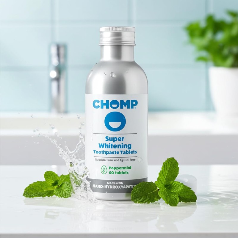 Chomp Super Whitening Toothpaste Tablets with Nano Hydroxyapatite