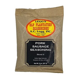 A.C. Legg Old Plantation Seasonings - Pork Sausage Seasoning Blend 6 - 8 Ounce