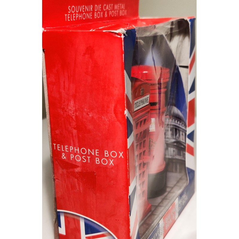 TELEPHONE BOX AND POST BOX DIE CAST METAL SET