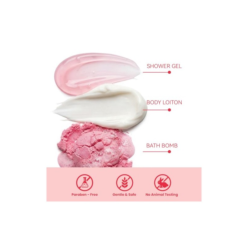 Cesta de Regalo Spa Luxetique Rose Fragrance Premium 8pc Gift