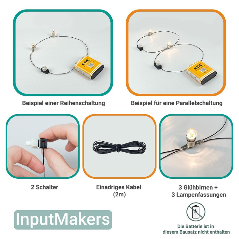 InputMakers - Basic Educational Electric Kit - Electronic Circuit Set,