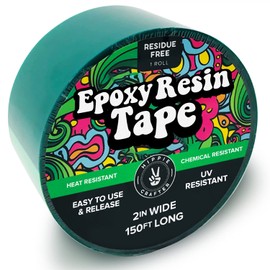 HIPPIE CRAFTER Resin Tape for Epoxy Molding and Mold Release, Thermal Adhesive Micro Pour Form with UV Resistance, 2 Inch Wide, 150 Feet Long