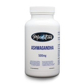 Mediton Ashwagandha 500mg Capsules, 120 Count, Natural Stress Relief and Focus Support, Made in Canada