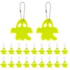 THXFUNAREA Safety Reflector Pendants, Pack of 20 Ghost Reflectors Children's