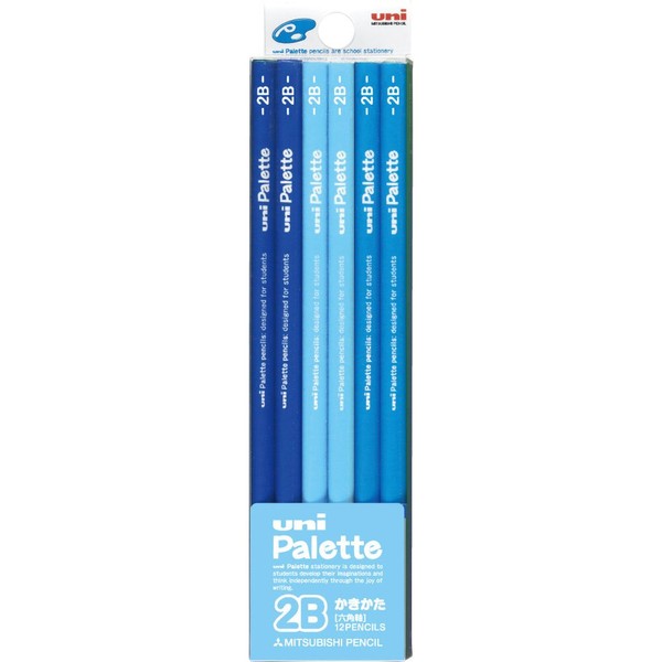 Mitsubishi Pencil pencil Uni palette 5560 2B K55602B pastel blue